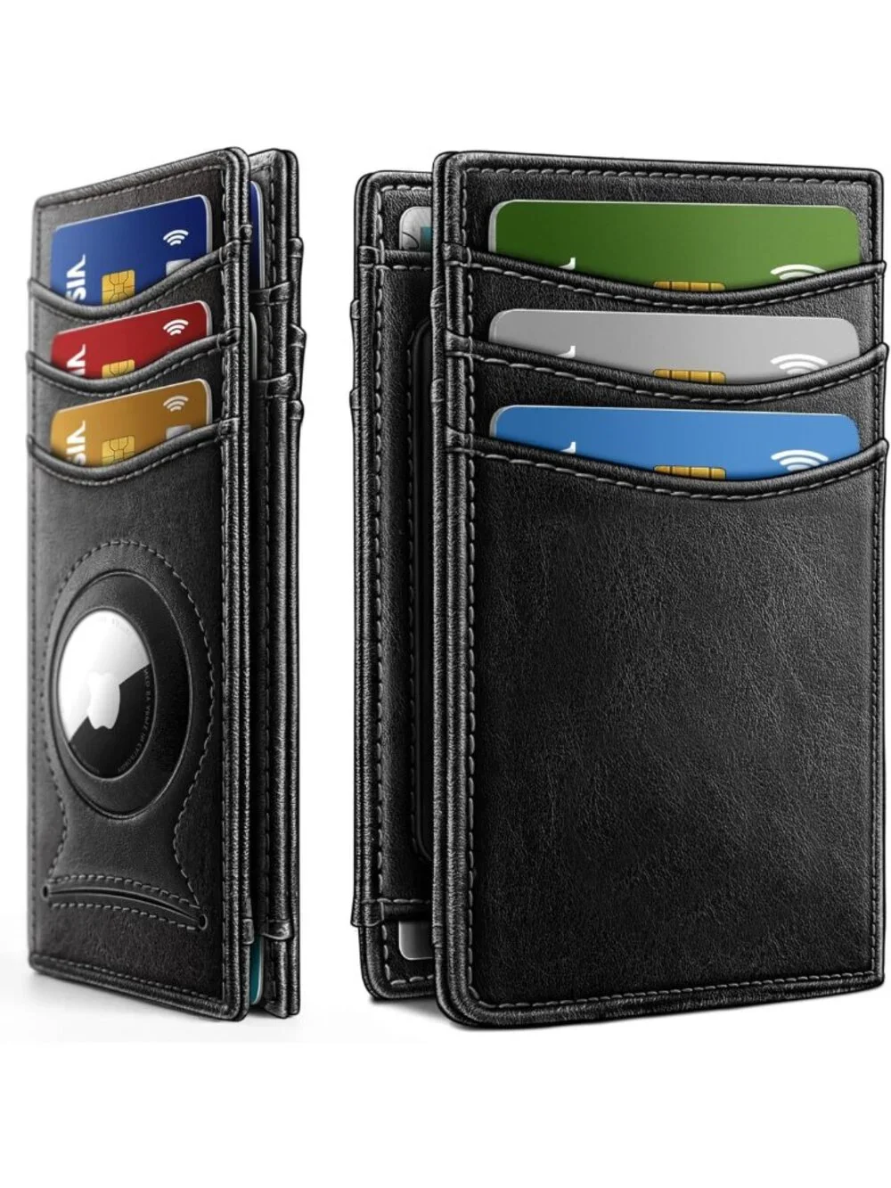 Slim Leather Wallet for Men | RFID Blocking, Magnetic Closure, 12 Card Slots